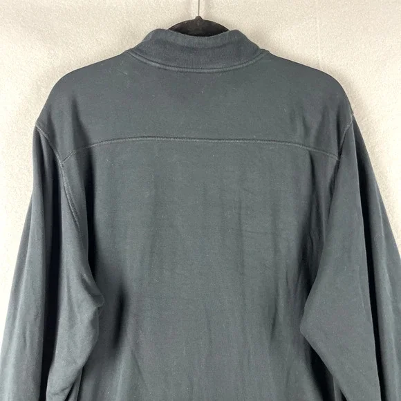 Travis Mathew Newport 1/4 Zip Pullover Mens XL Black Stretch Pockets Golf Logo - Picture 15 of 16